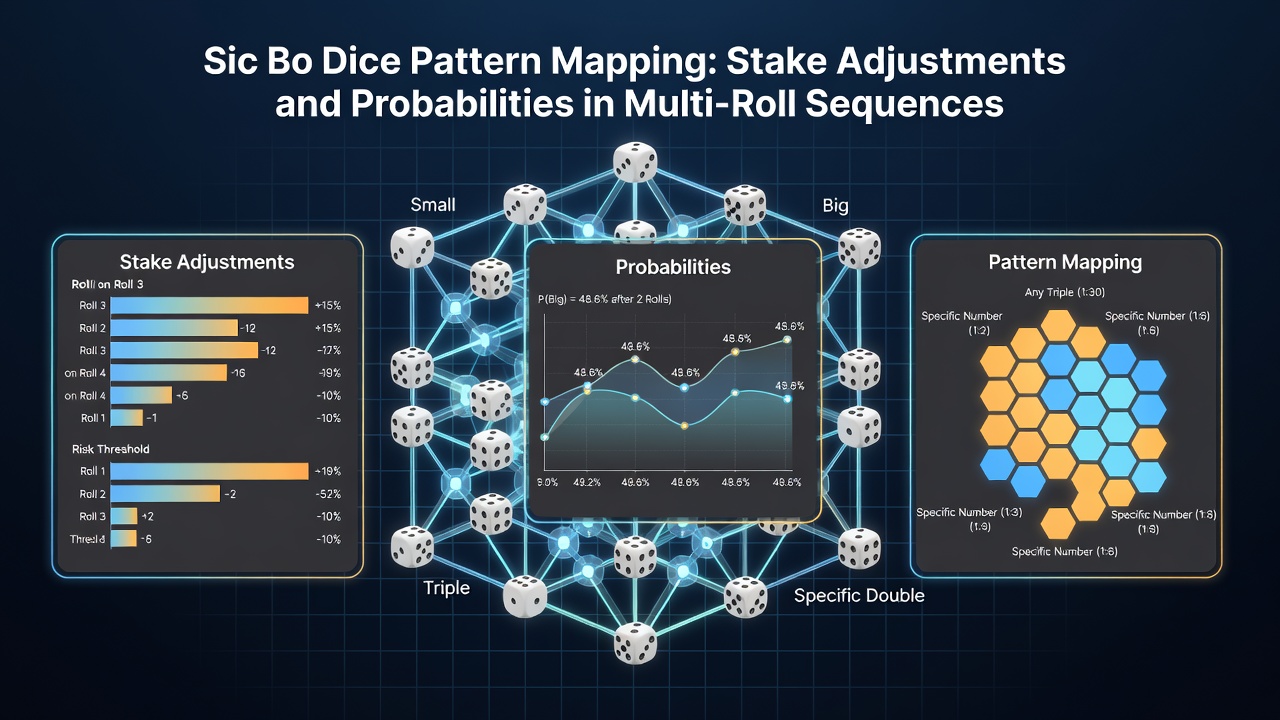 Chart displaying Sic Bo outcome frequencies and multi-roll probability mappings